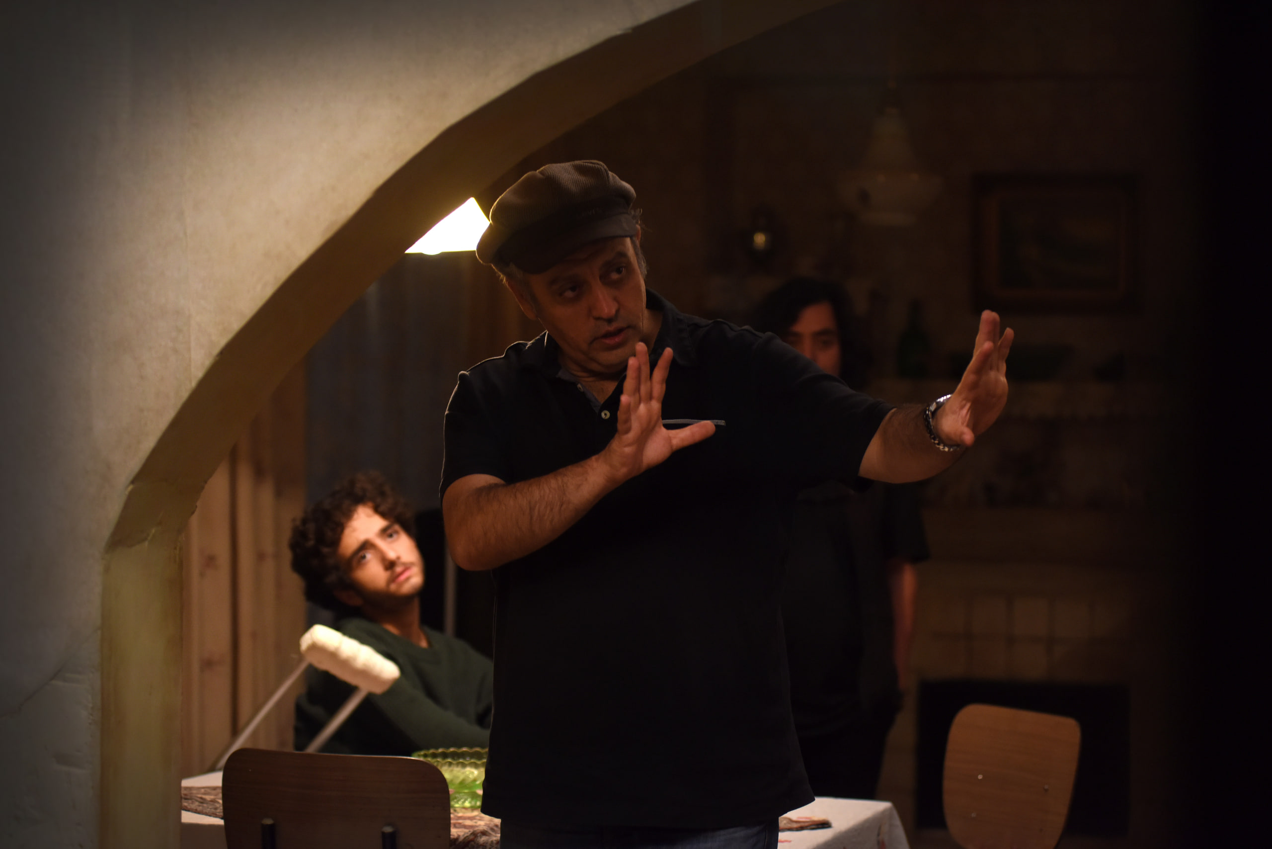 Hesam Farahmand Directing Director Hesam Farahmand instructing actors